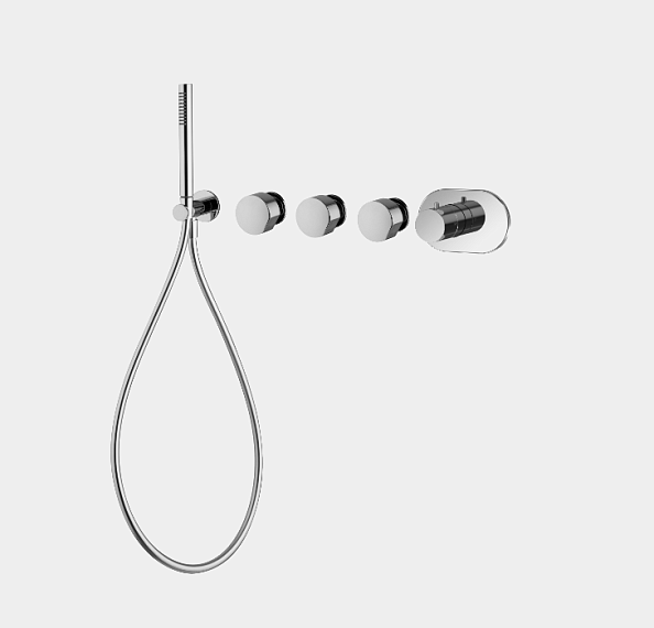 Смеситель для душа Fima Carlo Frattini Fimatherm, на 3 потребителя, хром (F3178X3CR)