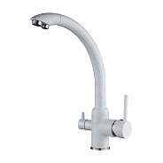 Смеситель для кухни с подключением фильтра для воды D-Lin D159315-5C, белый