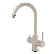 Смеситель для кухни с подключением фильтра GranFestGF-Z-5422, белый