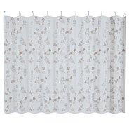 Шторка для ванны FASHUN с набором пластиковых колец для подвеса (A8826)