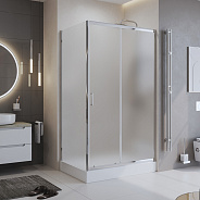 Душевой уголок BelBagno Uno 120x90x195 см, прямоугольный, хром (UNO-195-AH-1-120/90-P-Cr)