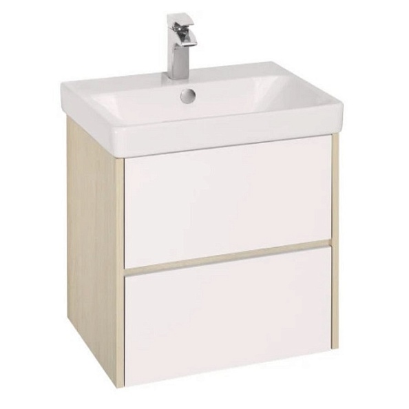 1A2517K0SDB20 Набор Aquaton: 1A251701SDB20 Тумба-умывальник Сканди 55 Бел/Дуб Верона/ 1WH501620 Раковина Адриана 55