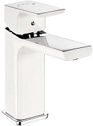 104808989EX TIERA смеситель для раковины 121 без донного клапана белый/ хром