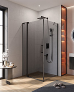 Душевой уголок Cezares Slider 90x100x195 мм, прямоугольный, nero (SLIDER-AH-1-90-100/110-GRIGIO-NERO)