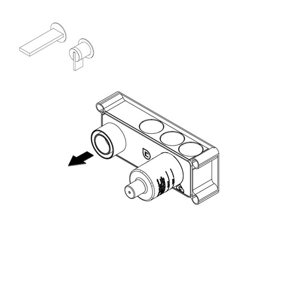 Внутренняя часть Ritmonio назначение-смеситель для раковины, не окрашен (PM0000B)