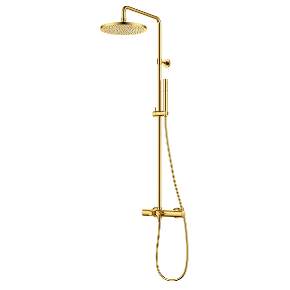Душевая стойка Cezares Eco, брашированное золото (ECO-CD-T-BORO)