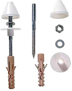 9034.9.000.890.1 крепеж для раковины, писсуара 10х120 мм, (2х) белое покр.