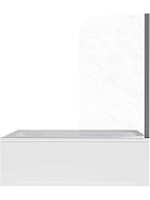 AQ.BSRC.080.1GM Шторка на ванну, одноэлементная, поворотная 800X1500 профиль оружейная сталь, стекло прозрачное 6мм, угол круглый