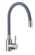 Смеситель для кухонной мойки с гибким изливом RUSH Симпл (Simple) серый (SUS7335-61Grey)