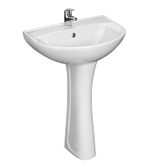 131116S0011B0 Умывальник Виктория с переливом белый 564х453