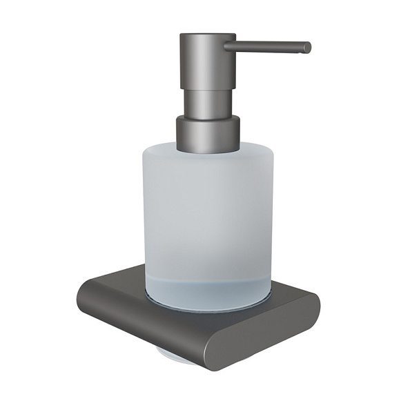 Дозатор жидкого мыла Knotlor LD101GM, оружейная сталь