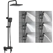 Душевая система Rose R2736H, черный