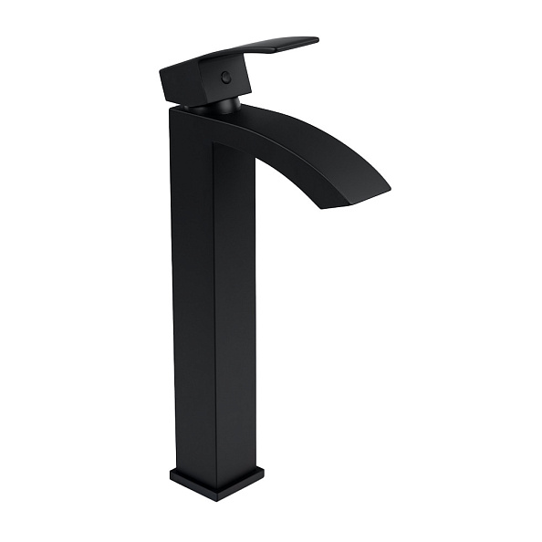 Смеситель для раковины высокий FILARETE Waterfall FL6010BL, черный