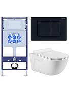 SET AQUATEK ДИВА-012 4в1 (рама AQUATEK Standard INS-0000012+ кркпеж KKI-0000002+клавиша KDI-0000012+унитаз ДИВА AQ2012-00 с тонким сиденьем soft-close