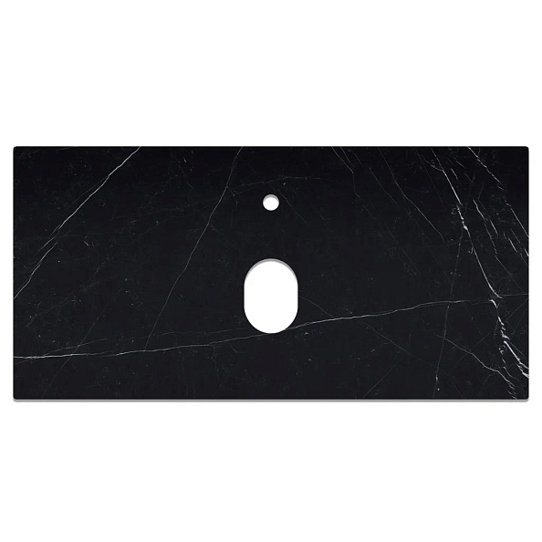 Столешница La Fenice Granite Black Olive Light Lappato Terra 100 см, черная