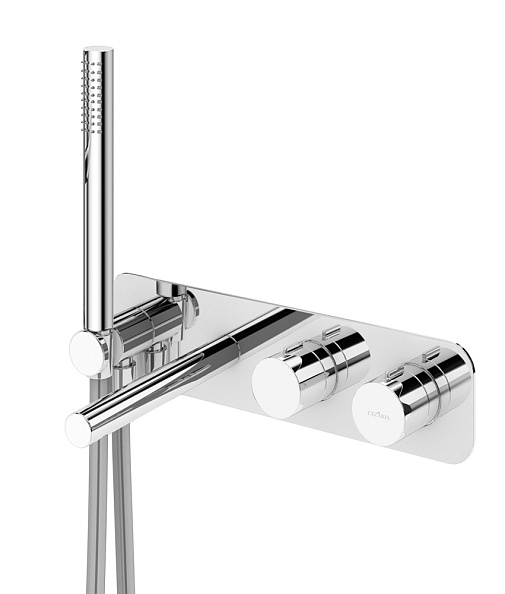 Встраиваемый термостатический смеситель для ванны и душа однорычажный Cezares Czr, хром (CZR-B-VDM1-T-01)