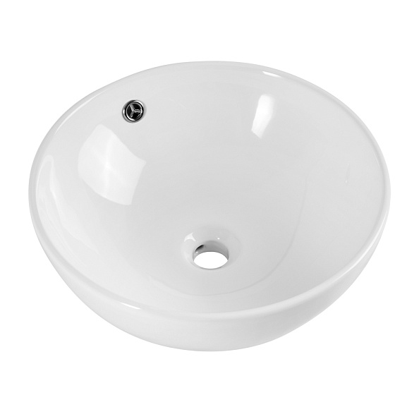Раковина накладная керамическая BelBagno 430х430 круглая, белый глянцевый (BB1077)
