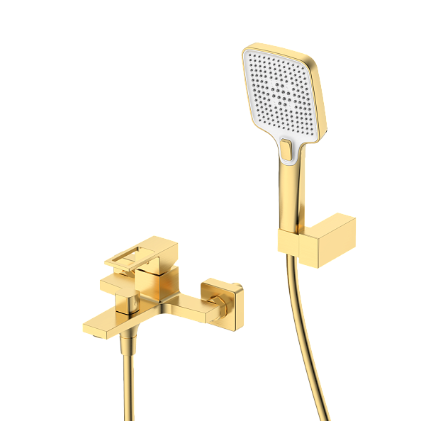 Смеситель для ванны с душем DQ Dortmund короткий излив мат.золото (DA1713207)