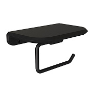 Держатель для туалетной бумаги с полочкой Knotlor PH103BL, черный