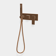 Смеситель для душа Fima Carlo Frattini Zeta, на 2 потребителя, брашированная янтарная бронза (F3989WX2ZS)