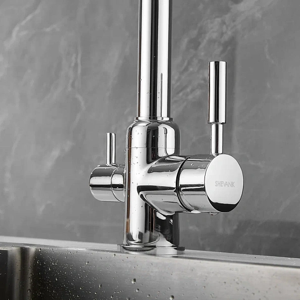 Смеситель для кухни с подключением фильтра Shevanik S268, хром