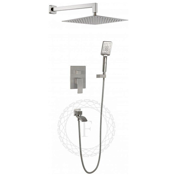 Душевая система встраиваемая FILARETE Waterfall FL1010NK, никель