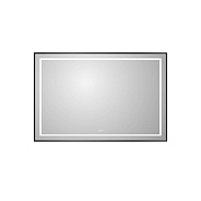 Зеркало в алюминиевой раме со встроенным светильником, и подогревом BelBagno Kraft 1200 х 32 х 800 (SPC-KRAFT-1200-800-LED-TCH-WARM-NERO)