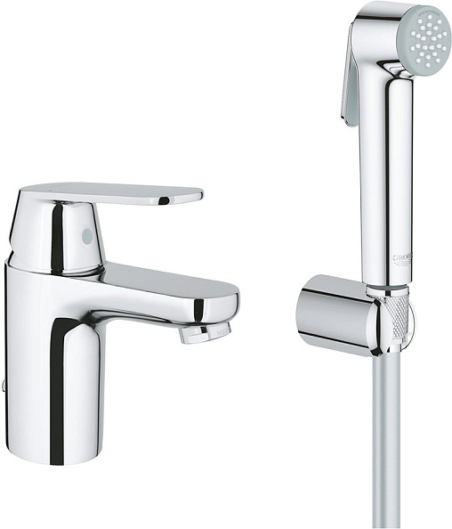 Смеситель для раковины с душем GROHE Eurosmart Cosmopolitan с минибиде лейкой, хром (арт. 23125000)