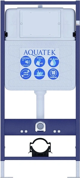 SET AQUATEK ЕВРОПА T-KKI1 (рама AQUATEK Standard INS-0000012(без клавиши)+крепеж KKI-0000001+унитаз ЕВРОПА AQ1900T-00 с тонким сиденьем soft-close