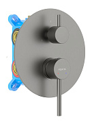 AQ1346BGM ЕВРОПА смеситель для ванны 2 режима (внешняя и скрытая часть), шлиф. черный хром