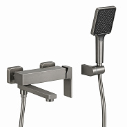 Смеситель для ванны FRAP F3291-9, оружейная сталь