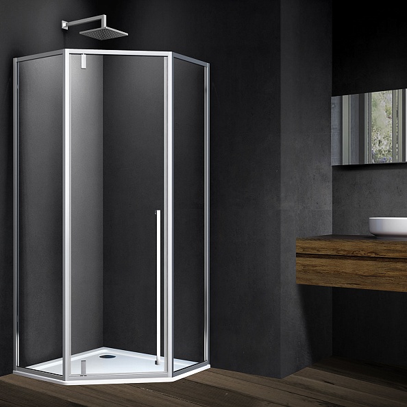 Душевой уголок Vincea Penta (VSP-3P100CL) 1000х1000 мм, хром, стекло прозрачное