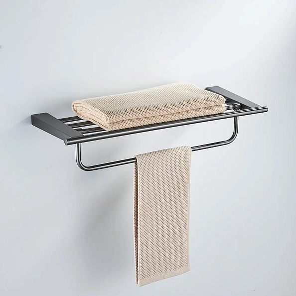 Полка для полотенец Shevanik SG5708T, оружейная сталь