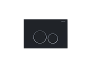 KDI-0000020 (005D) Панель смыва Черная матовая ободок хром (клавиши круглые)