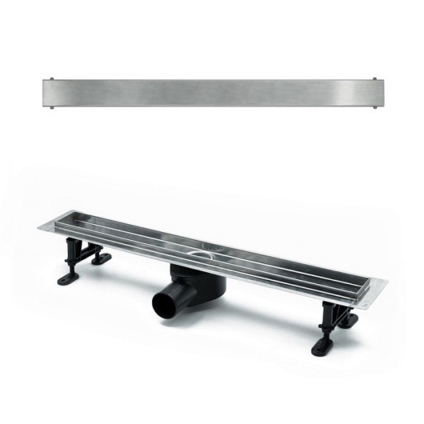 Душевой лоток TIMO Drain Protect 700 с двусторонней панелью PG20 под плитку, сатин (DP20700-PG20700)