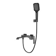 Смеситель Raglo R02.30.09 для ванны и душа настенный излив поворотный 15 см, графит