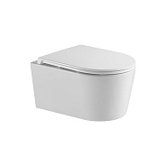 Унитаз подвесной безободковый (торнадо) DQ Schille 570*430*360мм, сиденье микролифт, белы (DT1466516)