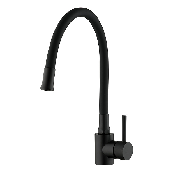 Смеситель для кухни с гибким изливом FRAP F40994-6, черный