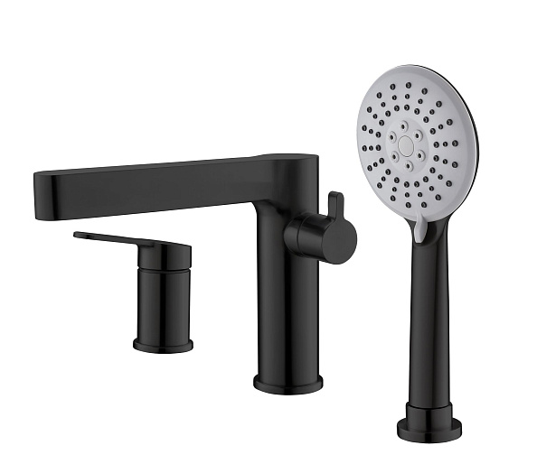 Смеситель на борт ванны BelBagno Delta, черный матовый (DEL-BVD3-NERO)