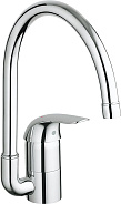32752000 Euroeco Смеситель для кухонной мойки с высоким изливом, хром