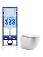 SET AQUATEK ГЕЛИОС INS17 (рама AQUATEK Standard INS-0000017 (без клавиши)+унитаз AQ1993T-00 ГЕЛИОС + с тонким сиденьем soft-close