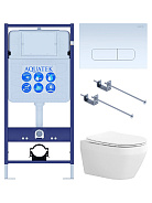 SET AQUATEK ЛЕЯ T-KKI01-013 (рама AQUATEK Standard INS-0000012,KDI-0000013 ,KKI-0000001+унитаз ЛЕЯ AQ1199T-00 с тонким сиденьем soft-close)