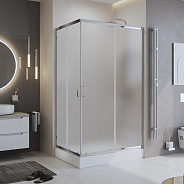 Душевой уголок BelBagno Uno 120x80x195 см, прямоугольный, хром (UNO-195-AH-2-120/80-P-Cr)