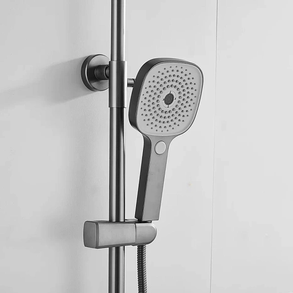 Душевая система Shevanik S8236T, оружейная сталь