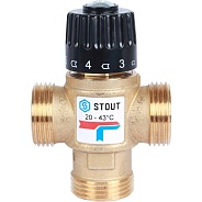 STOUT Термостатический смесительный клапан для систем отопления и ГВС 1 (SVM-0120-164325)