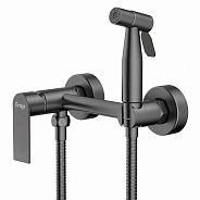 Гигиенический душ со смесителем FRAP F20806-9, оружейная сталь