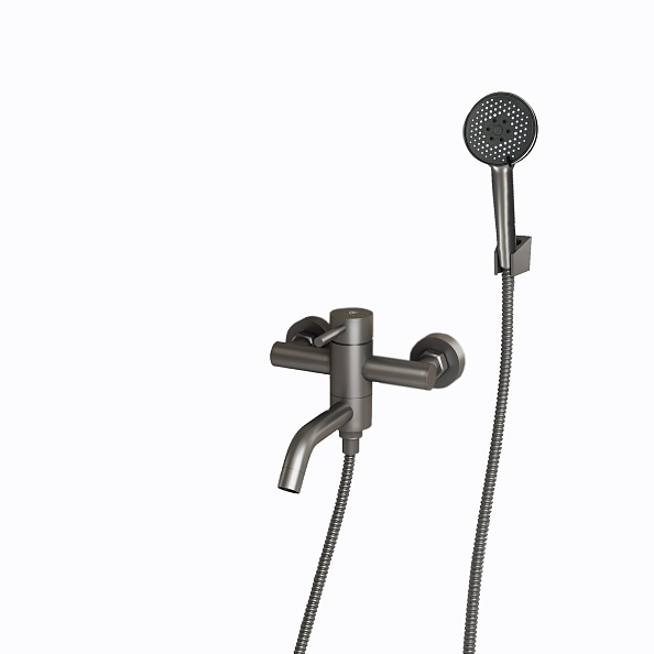 Смеситель для ванны с коротким изливом RUSH Melos (SUS1101-44Grey)