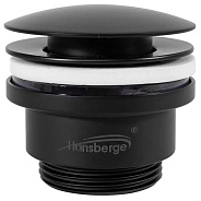 Донный клапан для раковины Hansberge H107BL, черный