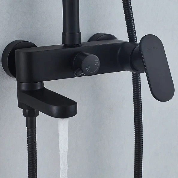 Душевая система Shevanik S8736H, черный