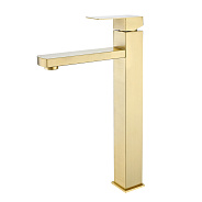 Смеситель Prohanss для раковины высокий монолитный, золотой сатин (P30.15.03)